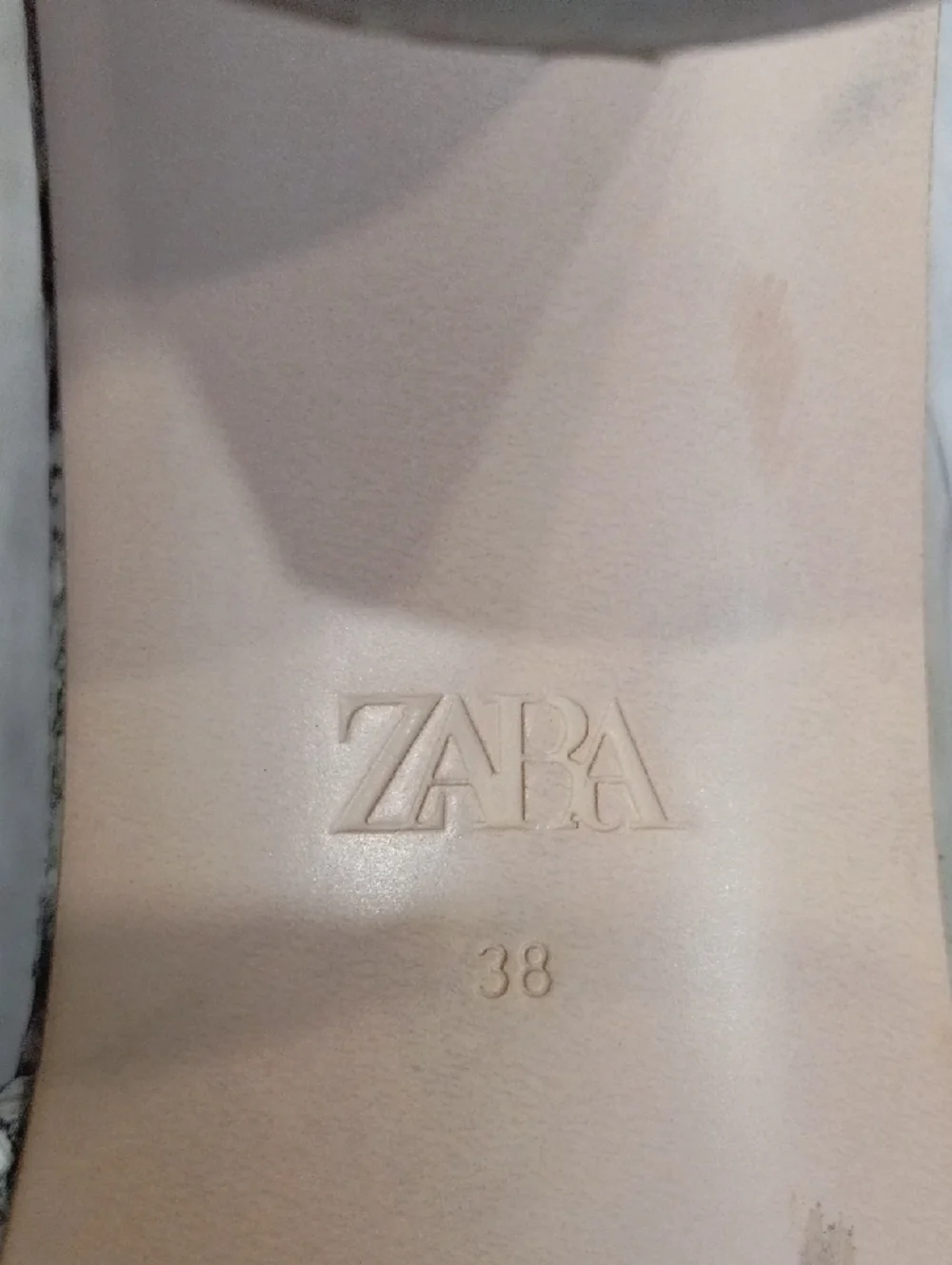 Zara Women's Snake-Print Slide Sandals in White/Brown - Picture 10 of 11